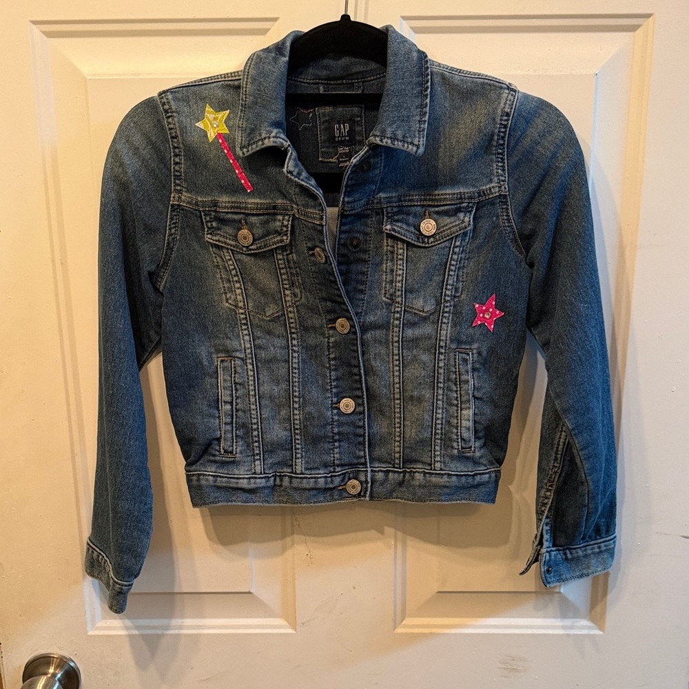 GAP Blue Denim Jacket with Star Accents